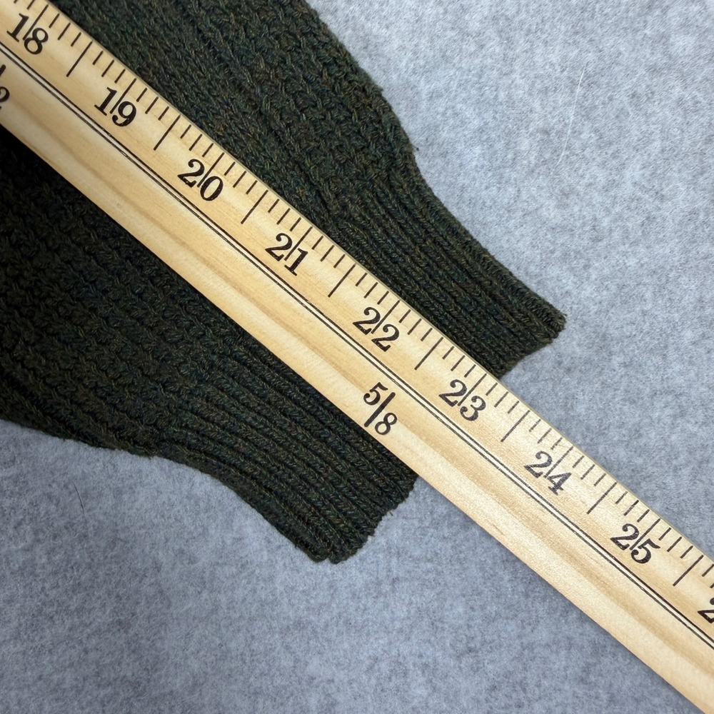 Vintage Bill Blass Mens XL Ribbed Knit Crewneck Sweater Olive Green Grandpa 90s - Picture 7 of 7